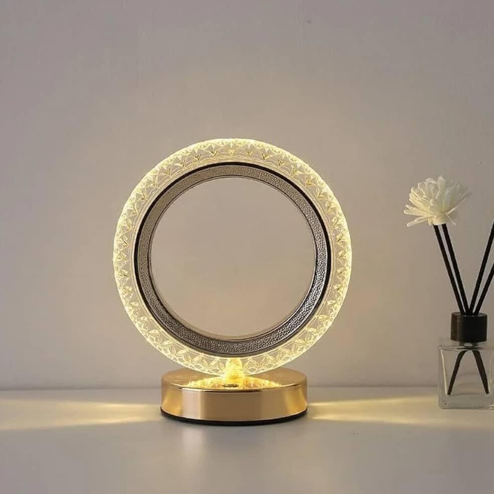 doxonz Crystal Table Lamp Round Study Lamp-picture-13