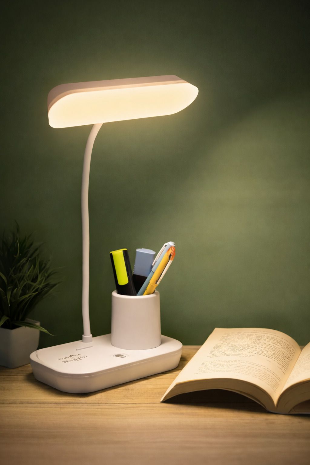 shyamcollections 3 Colour Mode Light- White, Warm, Table/Study Lamp (35 cm, White) Study Lamp-picture-32
