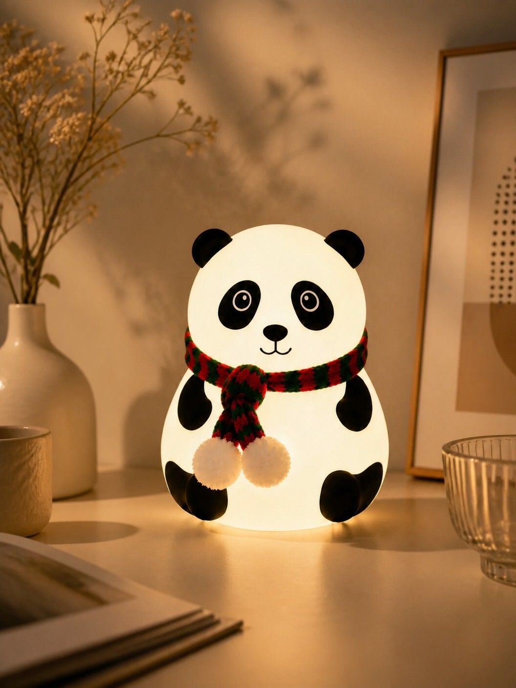 Panda LED Night Lamp Rechargeable Touch Control Silicone Bedside Lamp Night Lamp-image-19