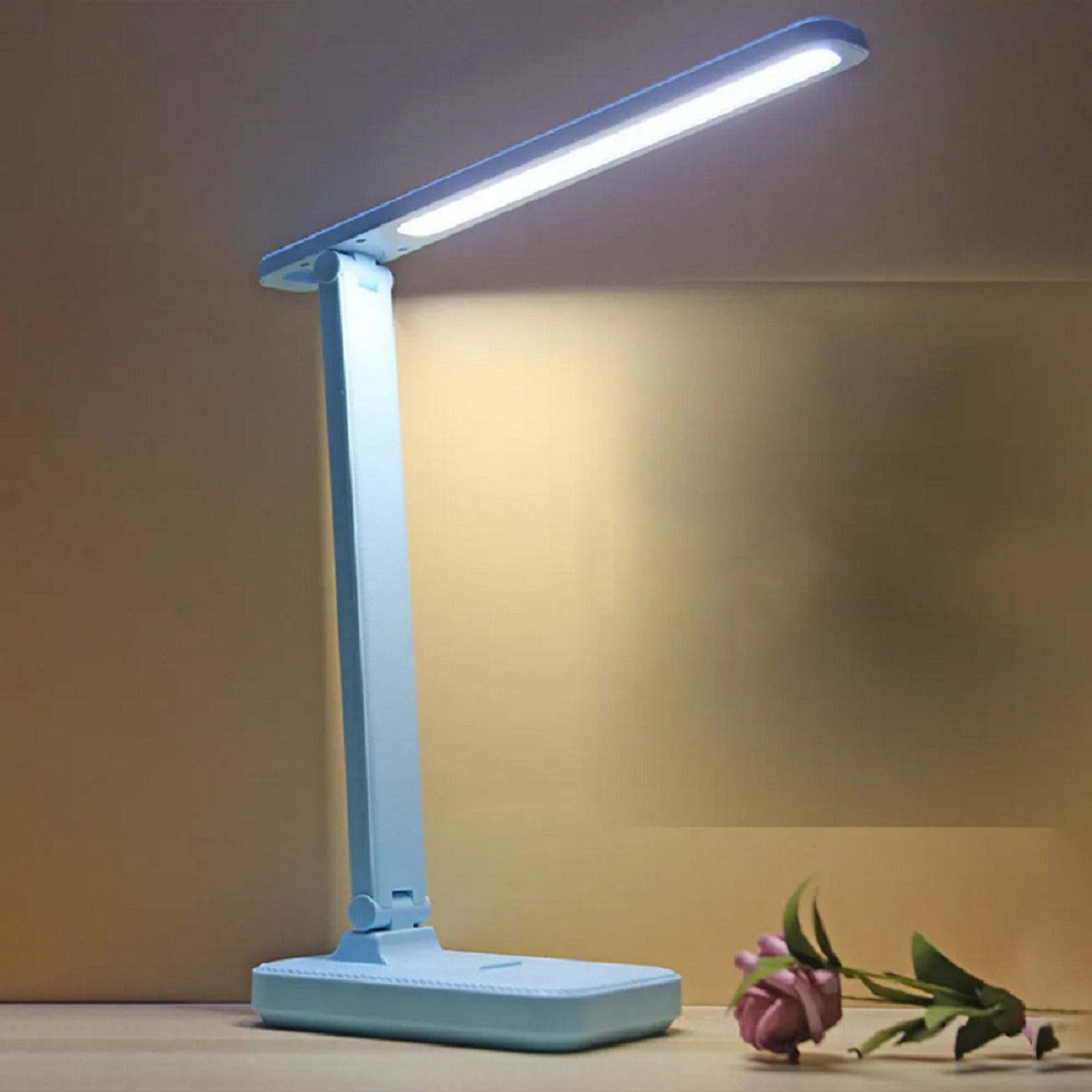 akr Powerful Rechargeable LED Touch On/Off Switch Desk Lamp 3 Level Color Study Lamp-picture-16