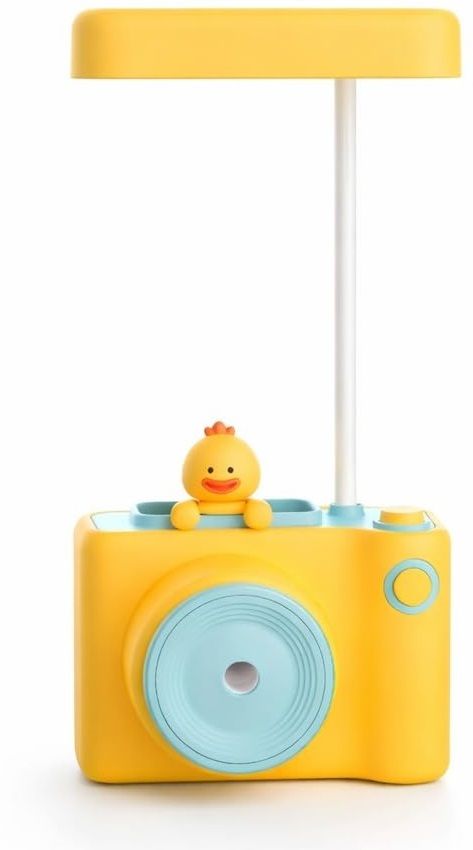 Camera Shaped 3 in 1 Study Desk LED lamp Pen Holder, Sharpener Study Table LED Study Lamp-image-4