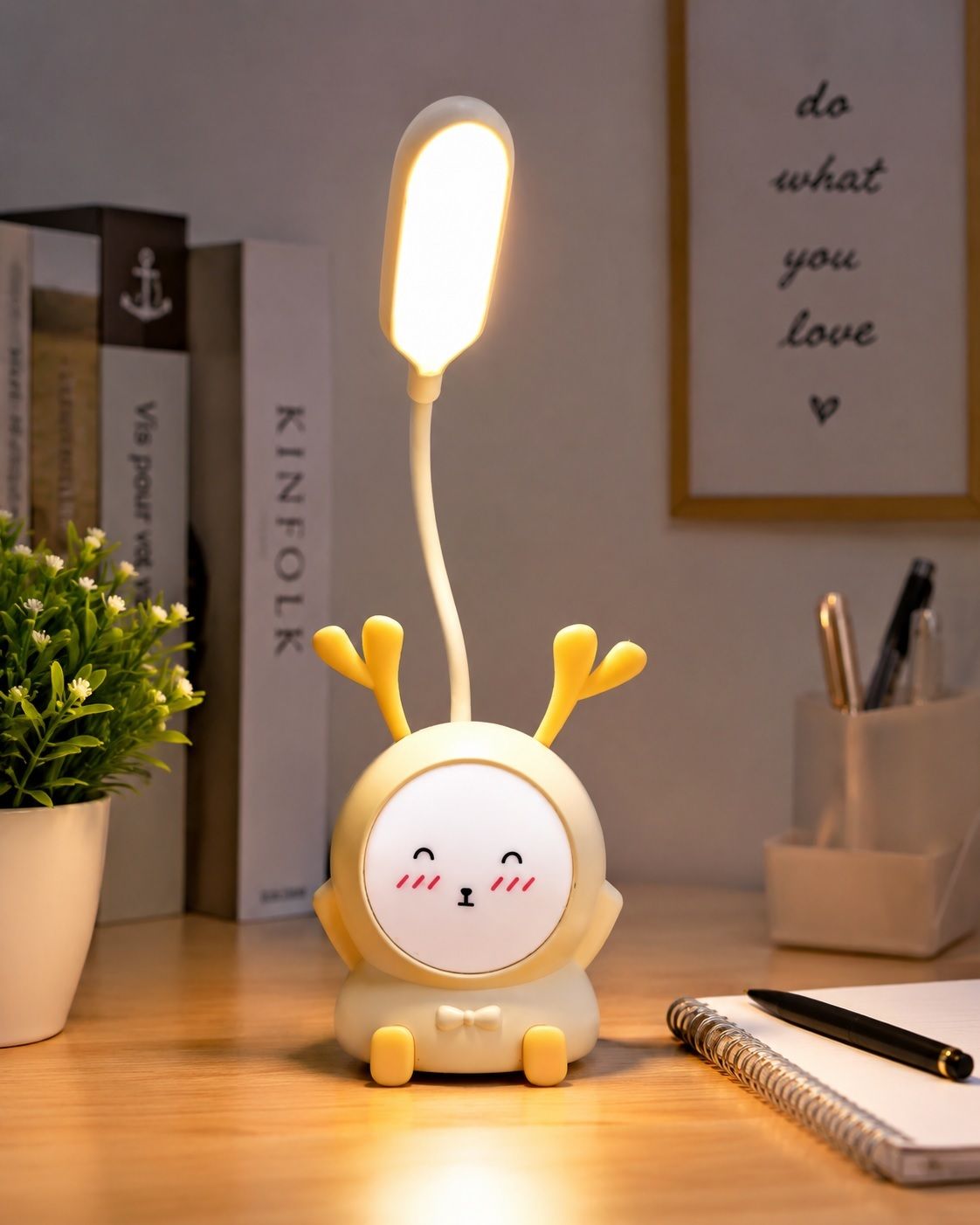 imnishnay Cute Deer LED Desk Lamp with Flexible Gooseneck Table Lamp-picture-22