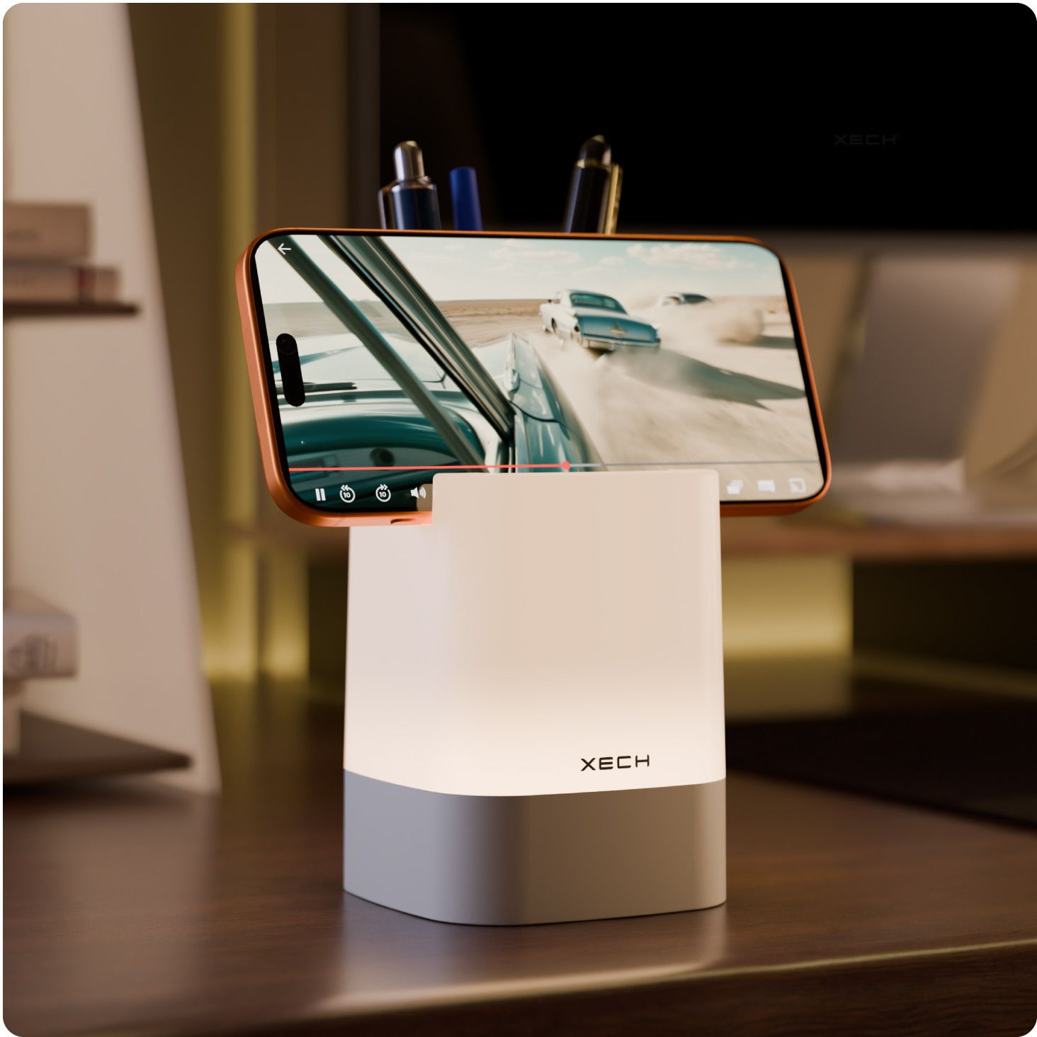 xech Rechargeable Desk lamp 3 Color Tones Adjustable Dimming Pen | Mobile Holder NOVA Night Lamp-picture-12