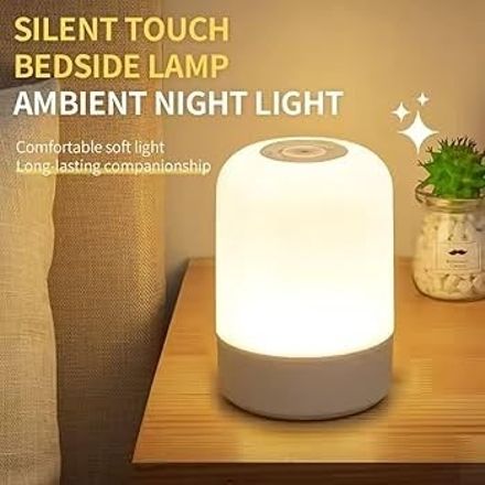 Touch Control LED Table Lamp USB Charging, 3 Color Dimmable Brightness Table Lamp-image-43