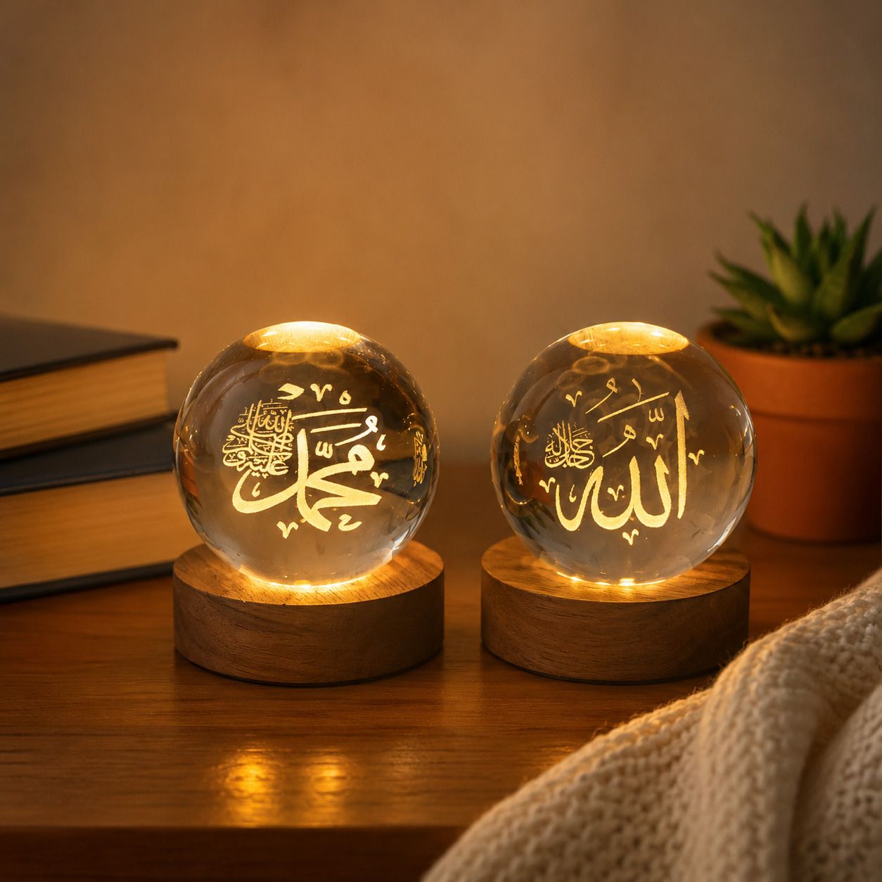 Allah Mohammad LED Table Lamp | Masha Allah Night Light & Decorative for Home Table Lamp-image-12
