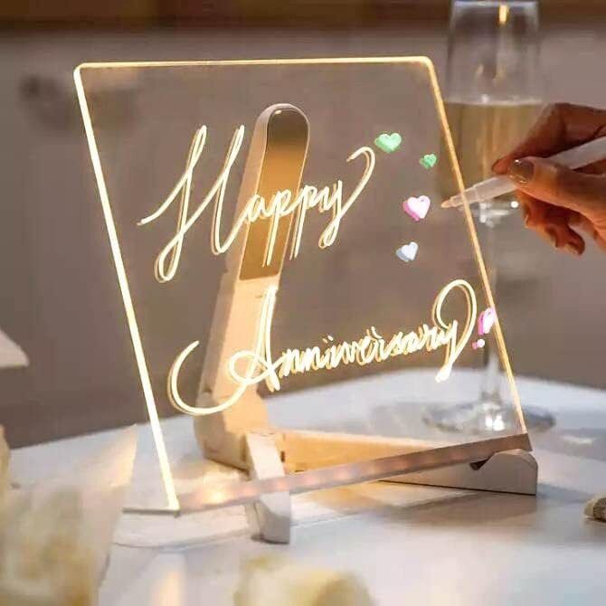 cpensus 3D Acrylic Writing Pad With Pen Message Board Rewritable Table Lamp For Study Study Lamp-picture-29