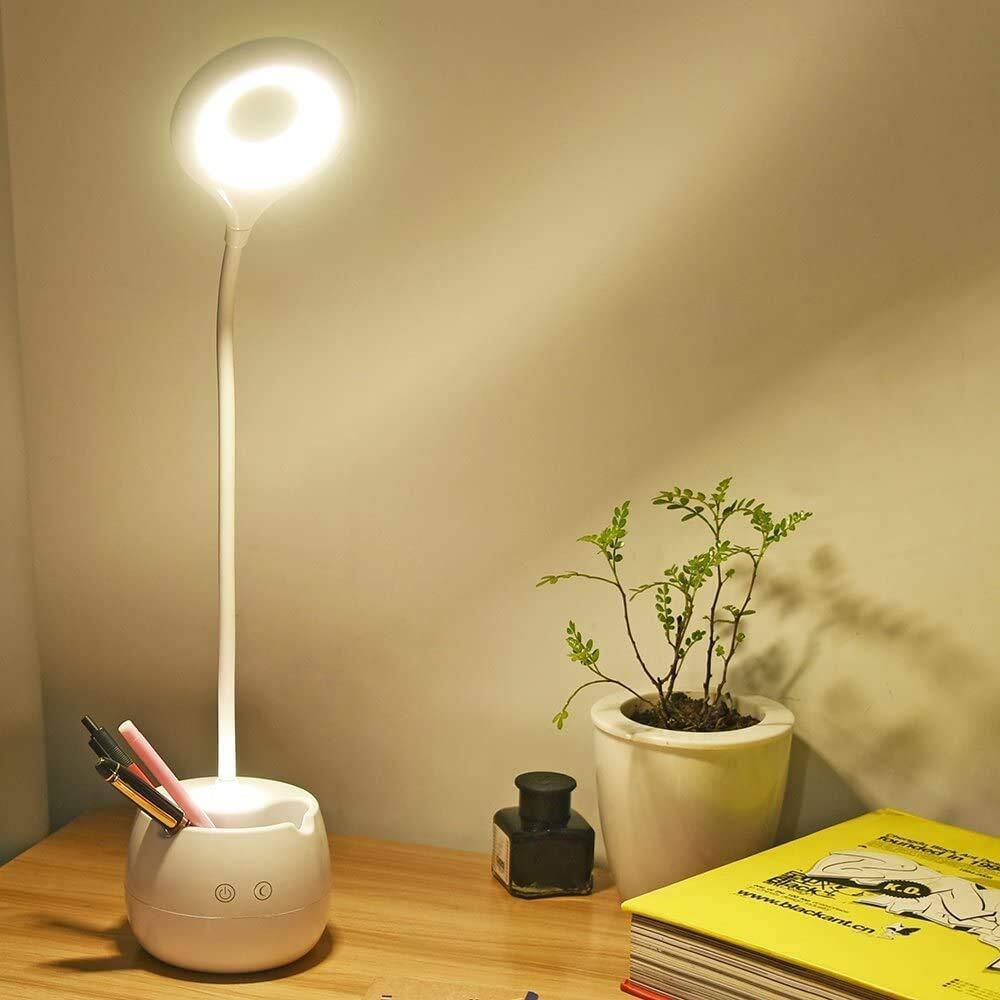 Multifunctional Rechargeable LED Touch On/Off Switch Touch Dimmer Study Lamp With Two Different Light (60 cm, White) Study Lamp-image-17