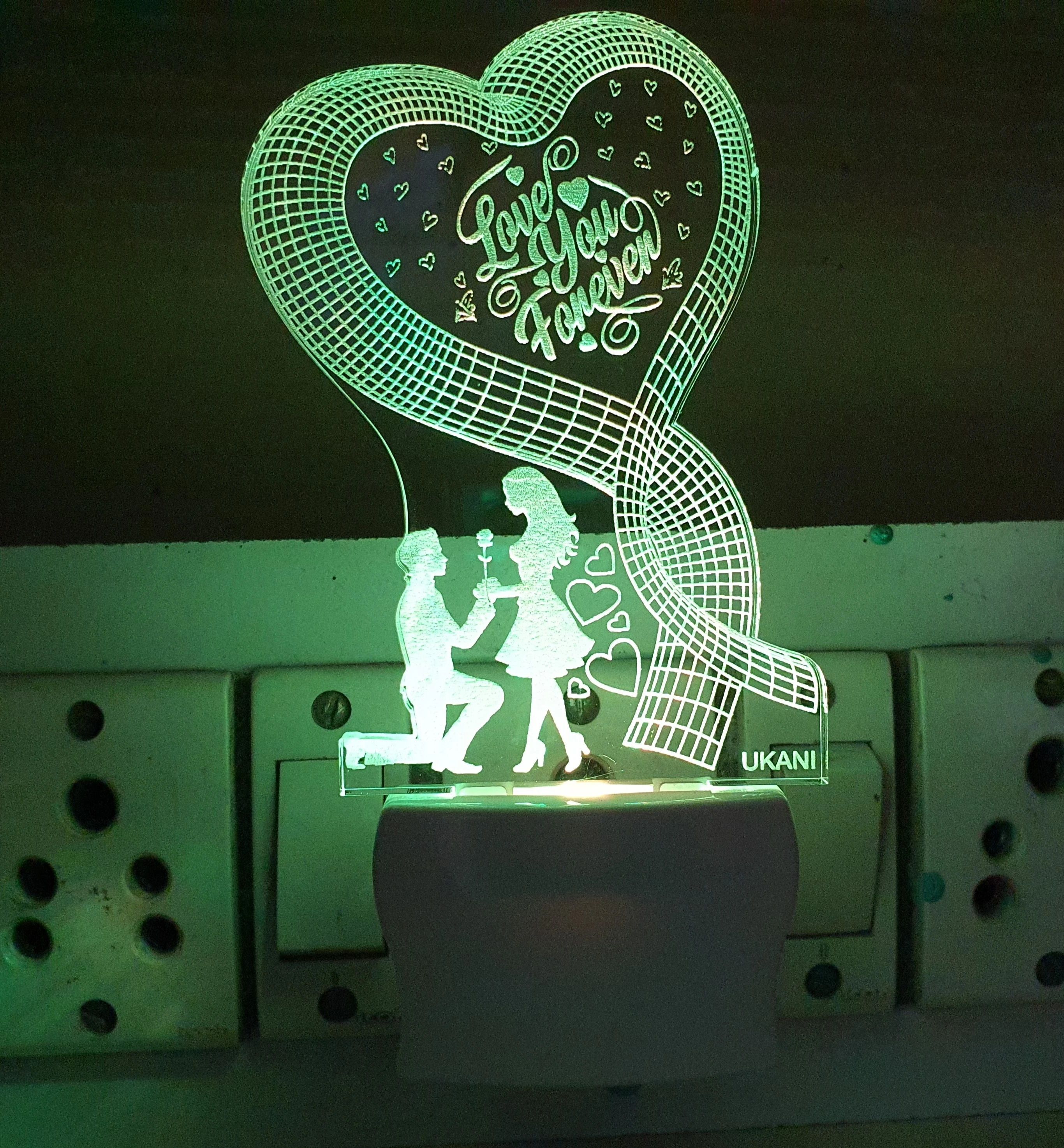 3D Illusion LED Light|Love you Forever Night Lamp-image-8