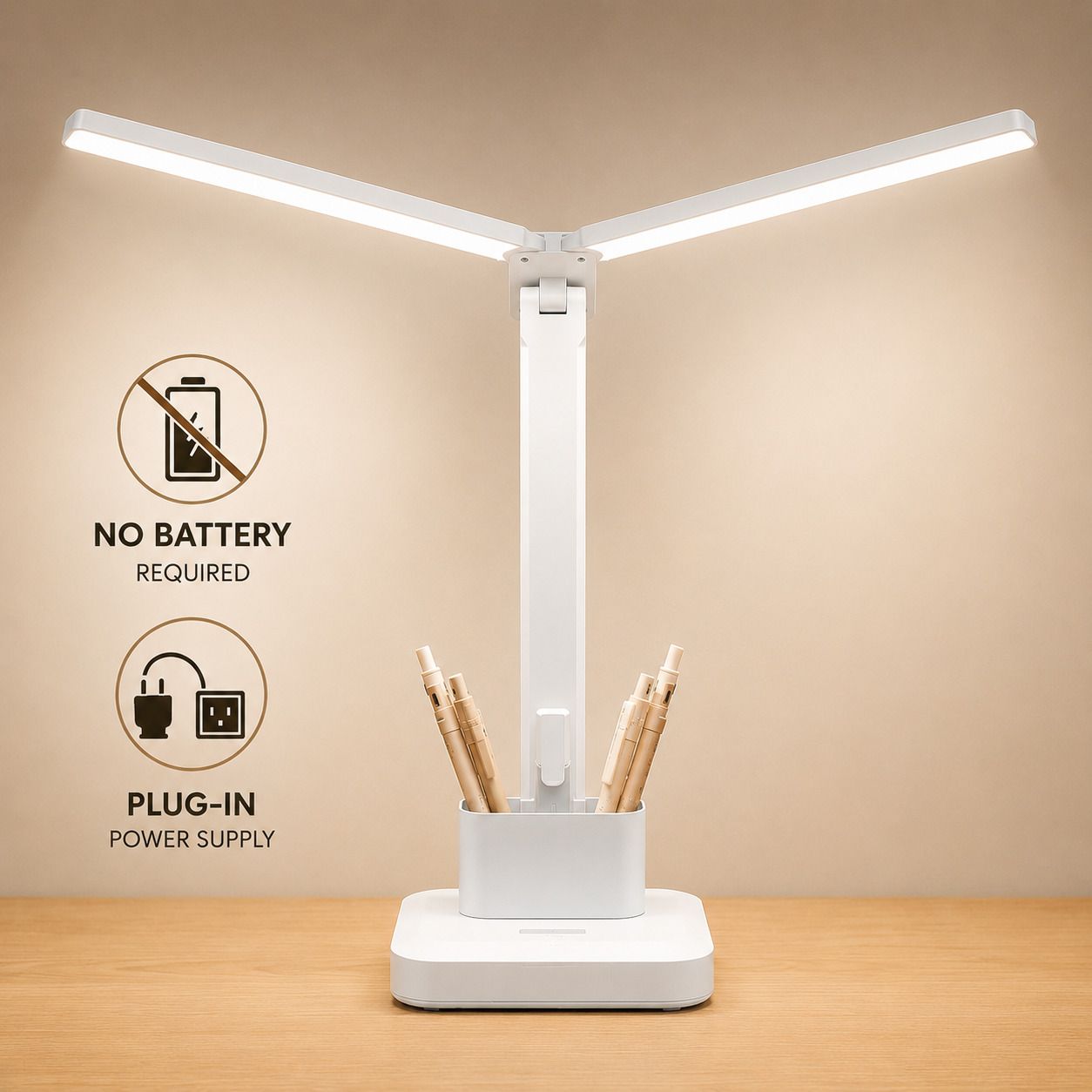 Plug-In LED Study Lamp - Touch Control, 3 Color Modes, Pen & Phone Holder Study Lamp-image-18