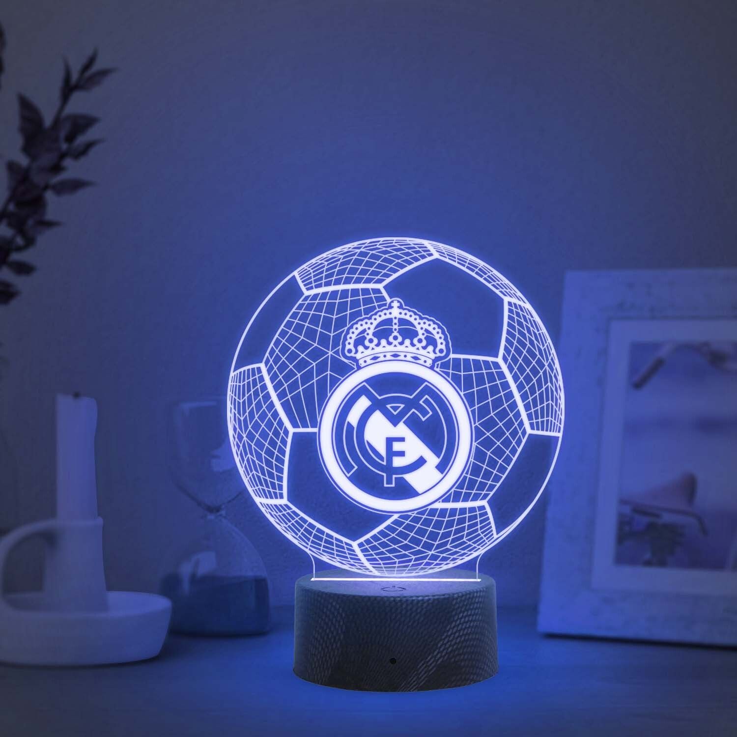gift me bazar 3D Illusion Football Desk Table Lamp Real Madrid Night Lamp Table Lamp-picture-10