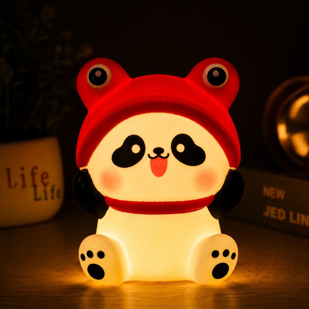 Red Cap Panda Night Light Lamp Night Lamp-image-1