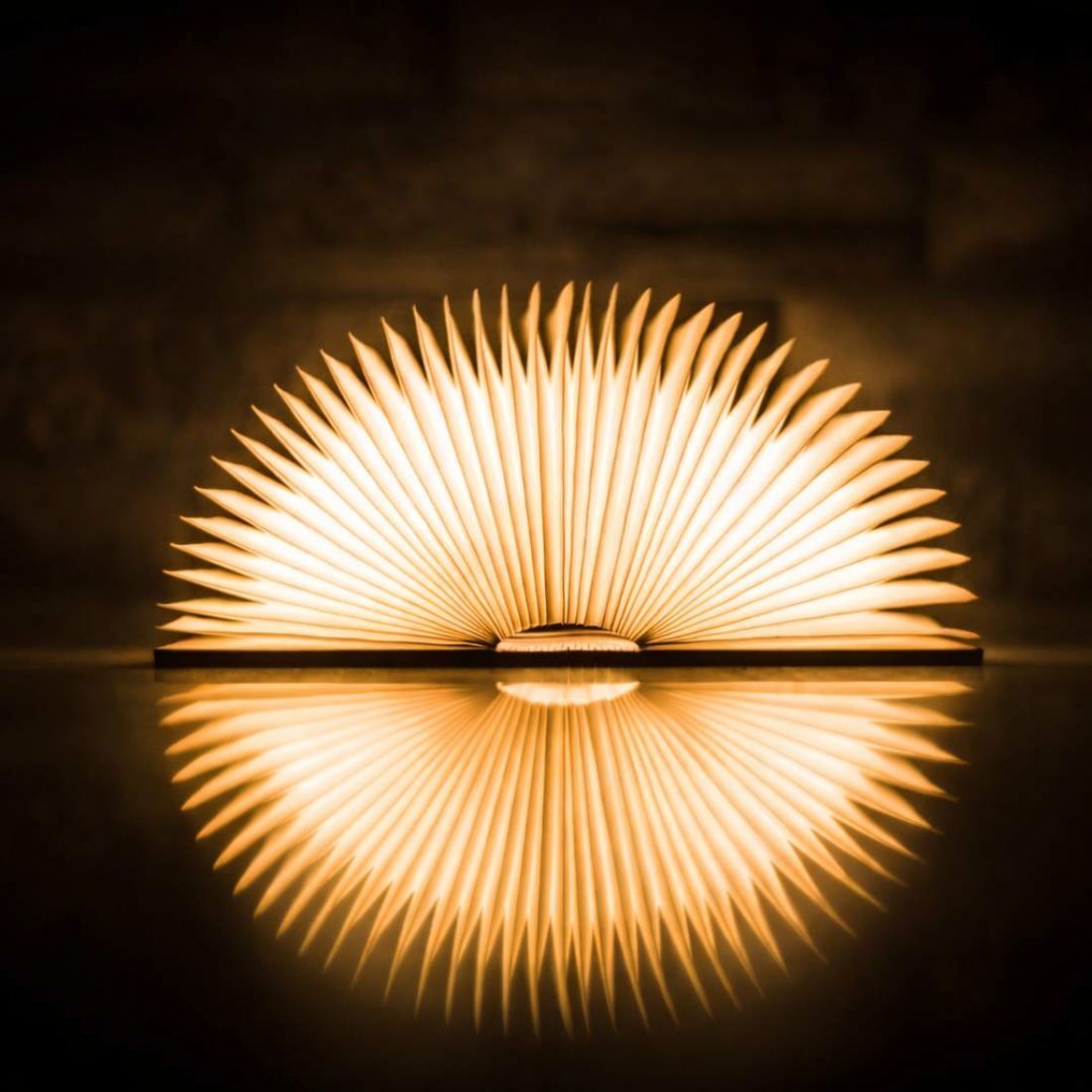funglow Rechargeable Wooden Book Lamp LED Foldable Night Light with USB Charging Table Lamp-picture-15
