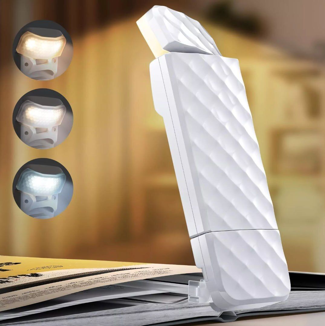 galox LED Book Reading Light, 3 Color Mode And 5 Brightness Adjustable, Rechargeable Study Lamp-picture-23
