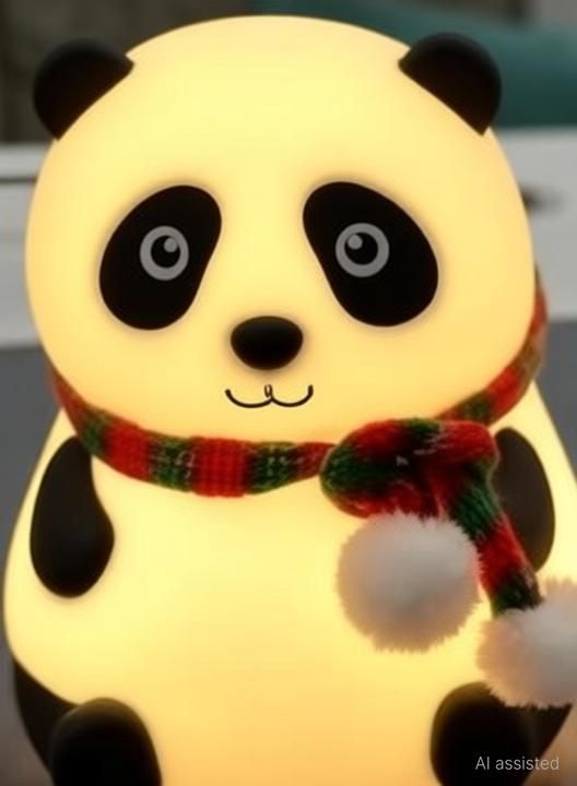 truetag Cute Panda Silicon USB Rechargeable Night Light Lamp with Gesture Control Sensor Night Lamp-picture-22