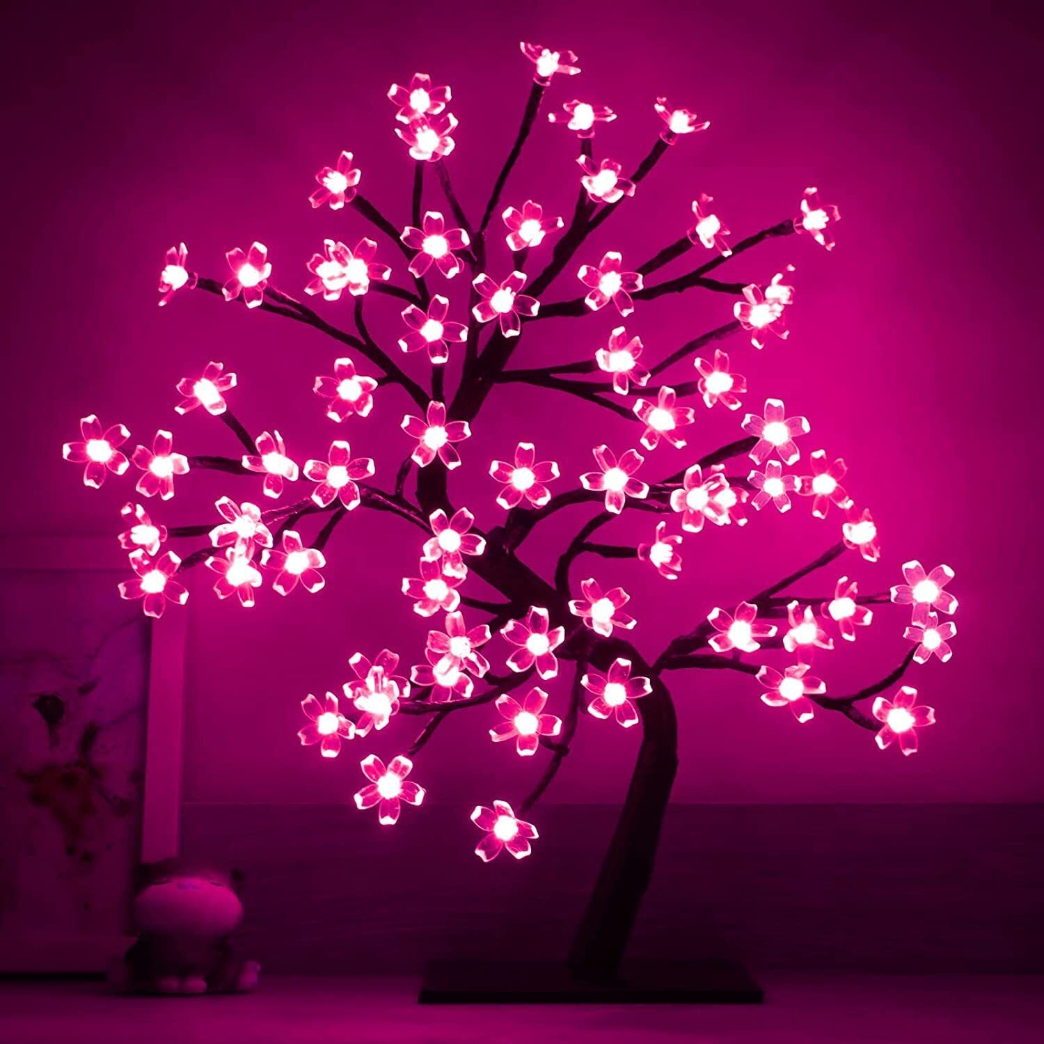 imnishnay Decorative LED Flower Tree – Pink Blossom Table Lamp with Warm Glow Table Lamp-picture-11