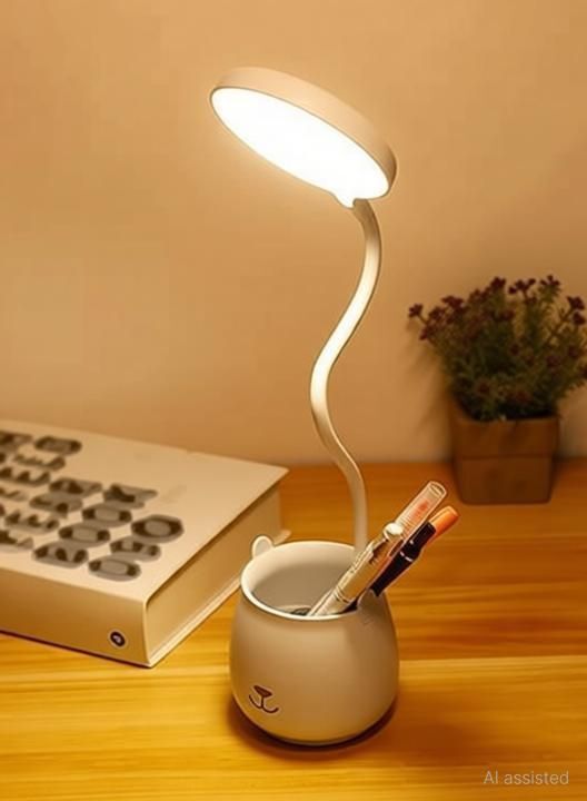 3 color mode with Touch Sensor on/off,Pen holder,360 Degree Study Table Lamp Study Lamp-image-30