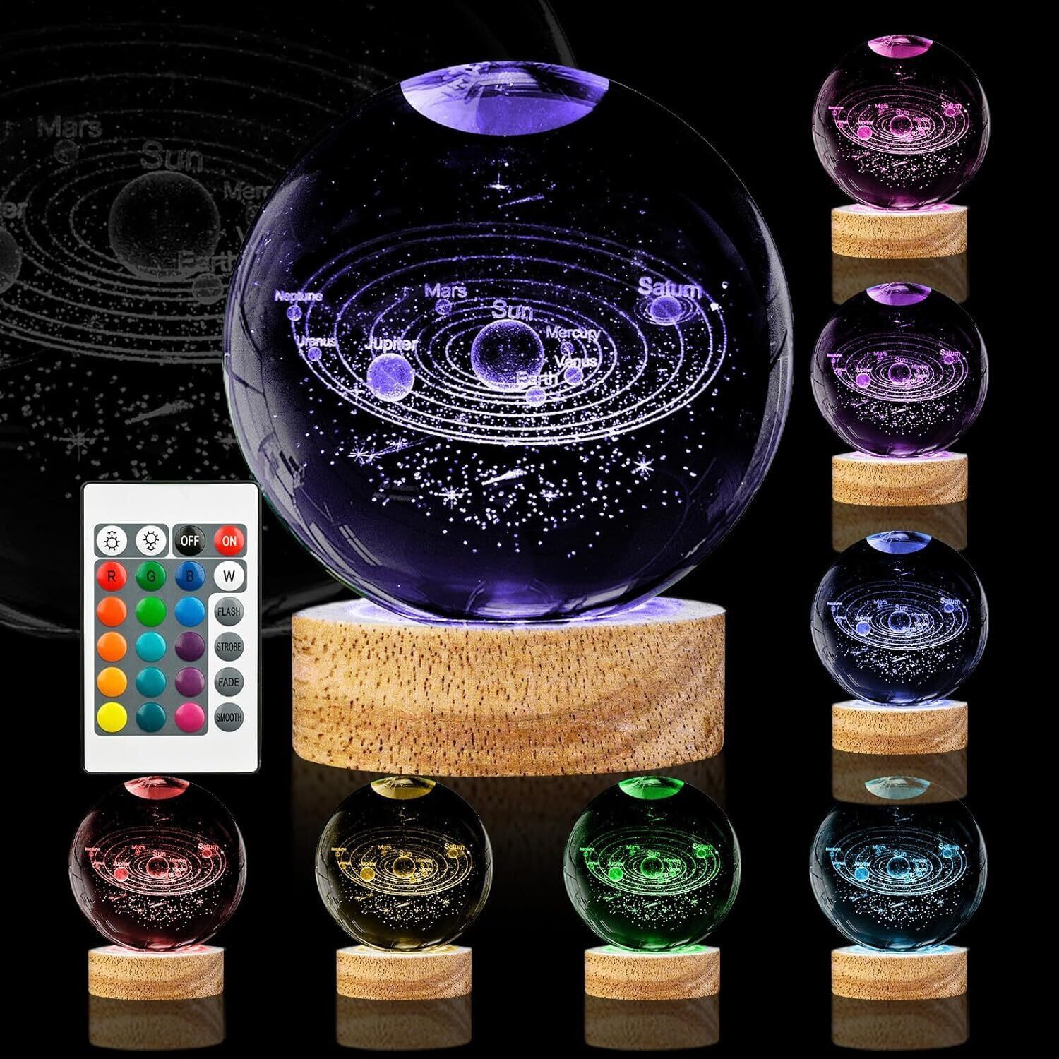 arv 16 Color Galaxy Crystal Ball Night Light, 2.4 inch Galaxy Crystal Ball Table Lamp-picture-16