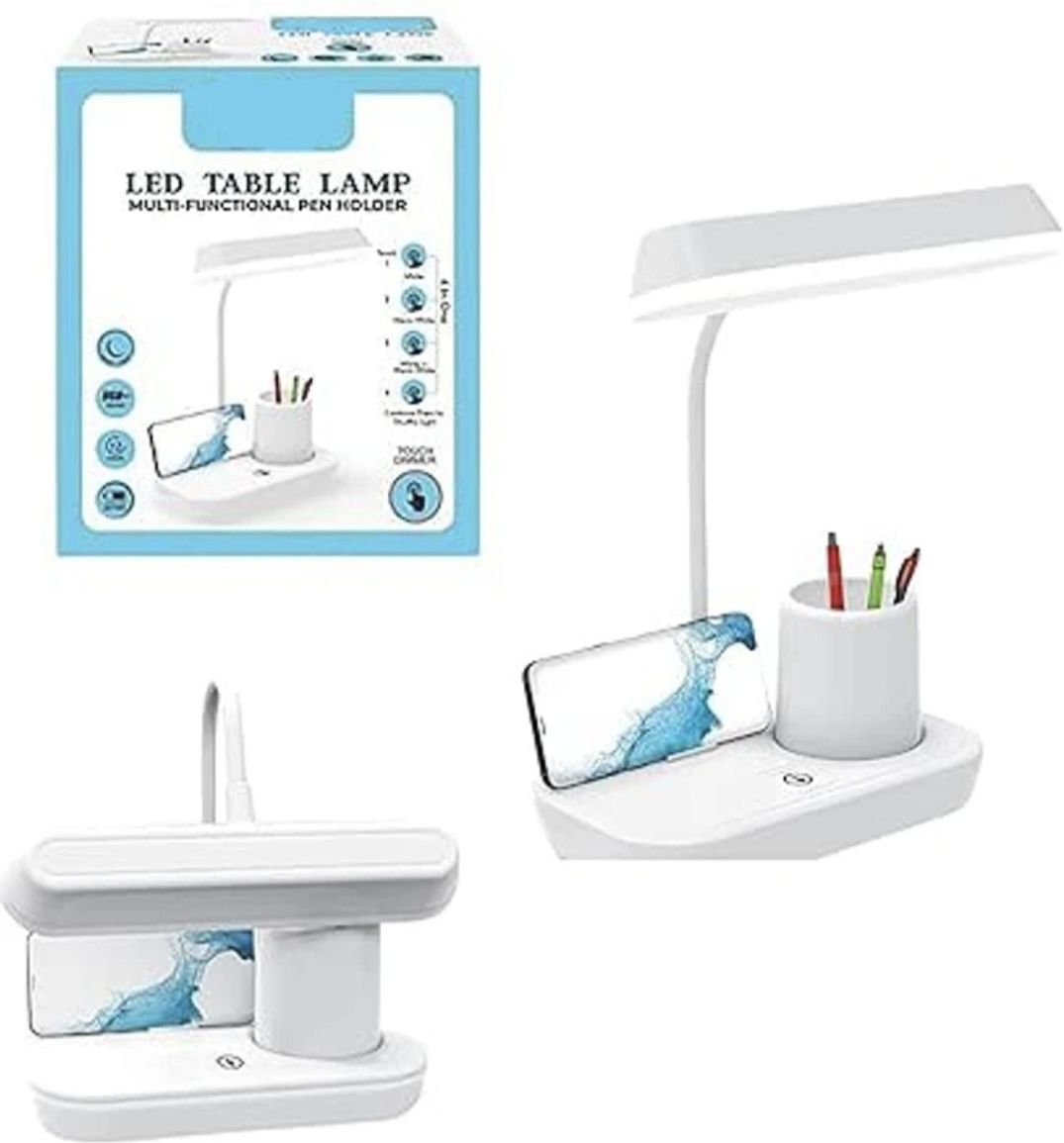 asrvg LED Table Lamp with Pen Holder & Mobile Stand (Eye Protection Study Lamp) Study Lamp-picture-26