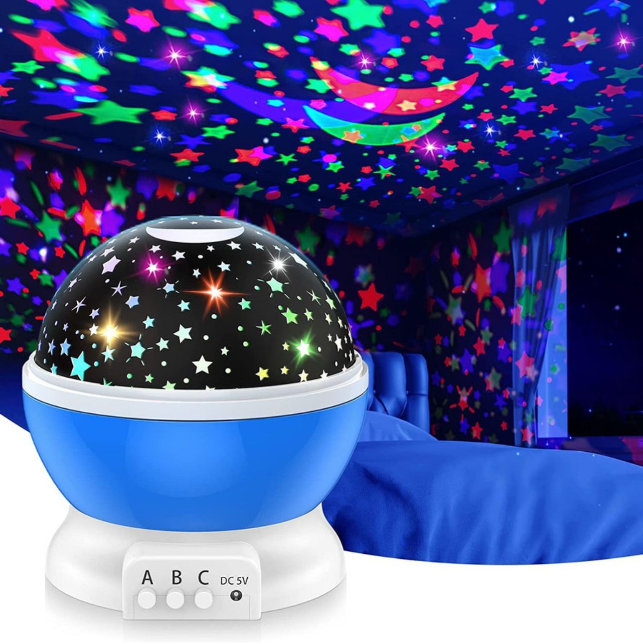 Romantic Sky Star Master Night Light Projector Children Kids Baby Sleep Lighting Table Lamp-image-35