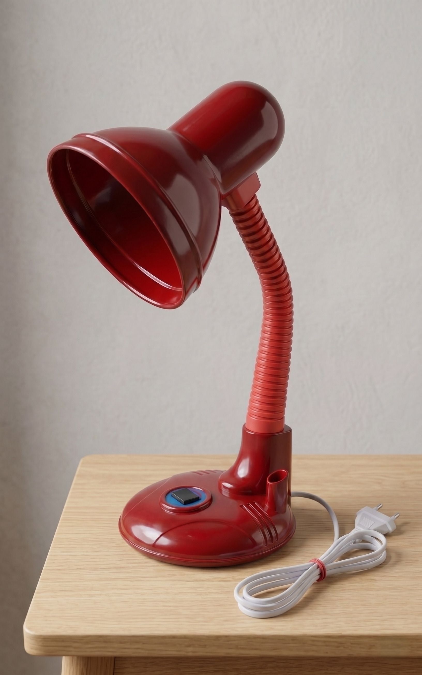 Metal Head Study Lamp with Flexible SS Neck & B22 Holder (No Bulb) Red Study Lamp-image-26