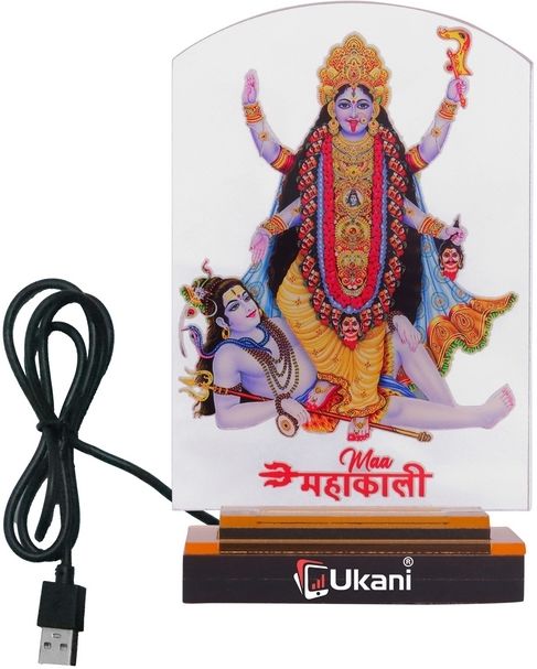UV Printed USB MAHAKALI MAA Lamp for Car/Gift/Table Top Table Lamp-image-4