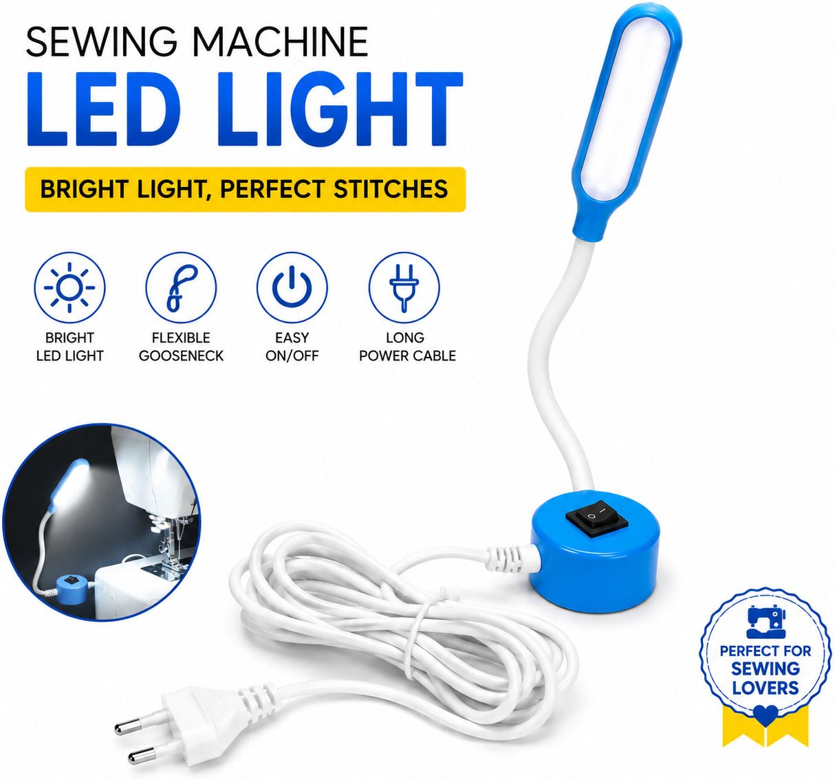 Magnetic Sewing Machine LED Light Flexible Gooseneck High Brightness Work Lamp Study Lamp-image-36