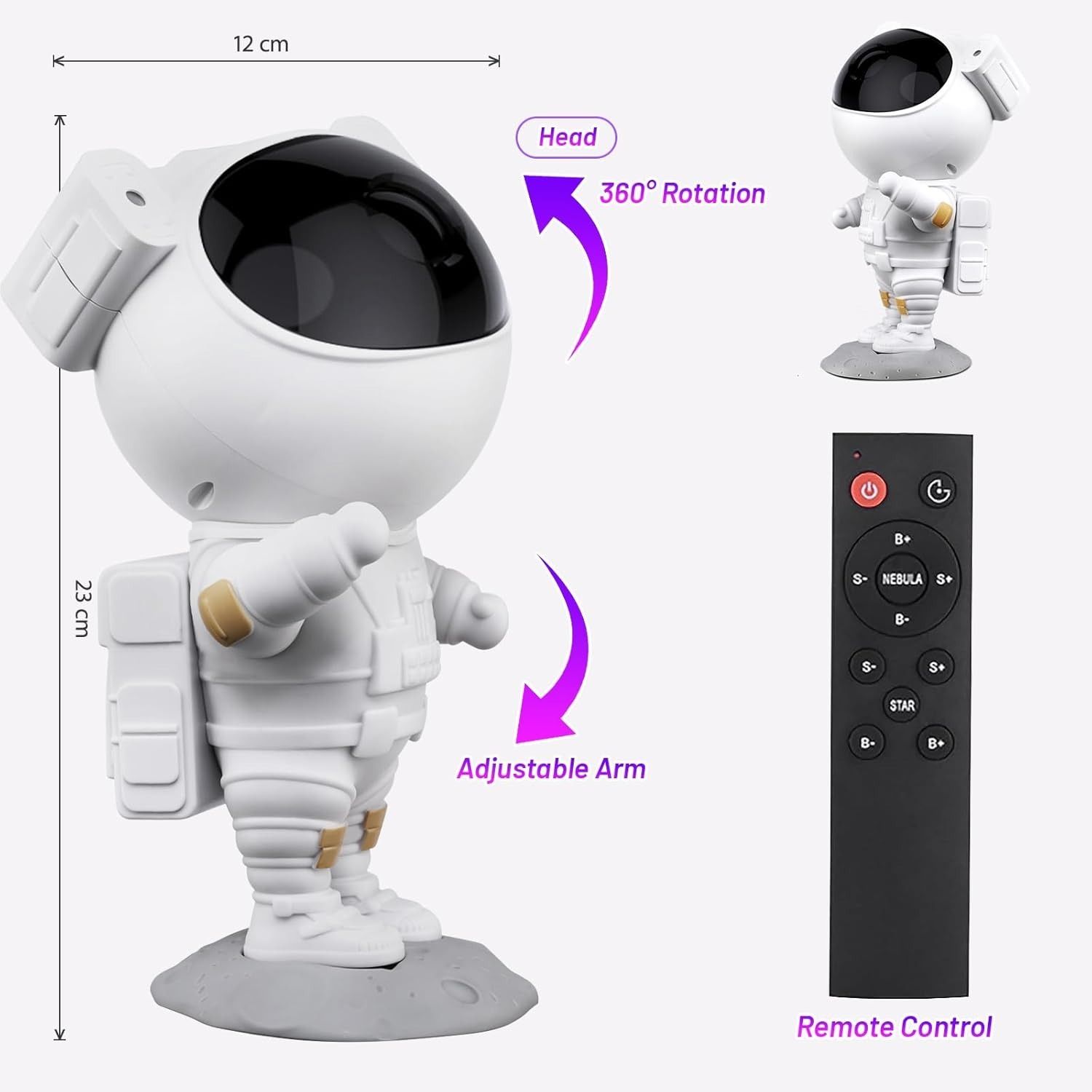 BSVR Astronaut Star Galaxy Projector Light 360 Degree Adjustable Head_900 Table Lamp-image-32