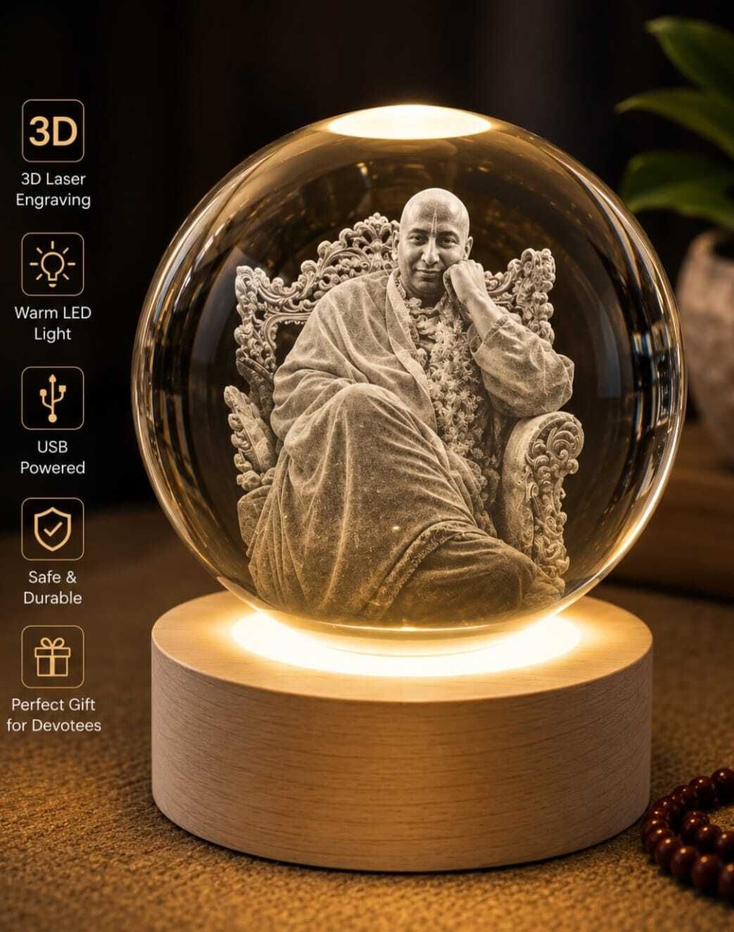 Fantasy finds JAI GURU JI 3D Crystal ball night lamp Night Lamp-image-3