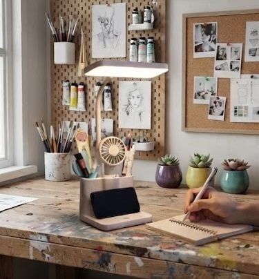 LED Desk Lamp with Phone Stand Study Lamp-image-40