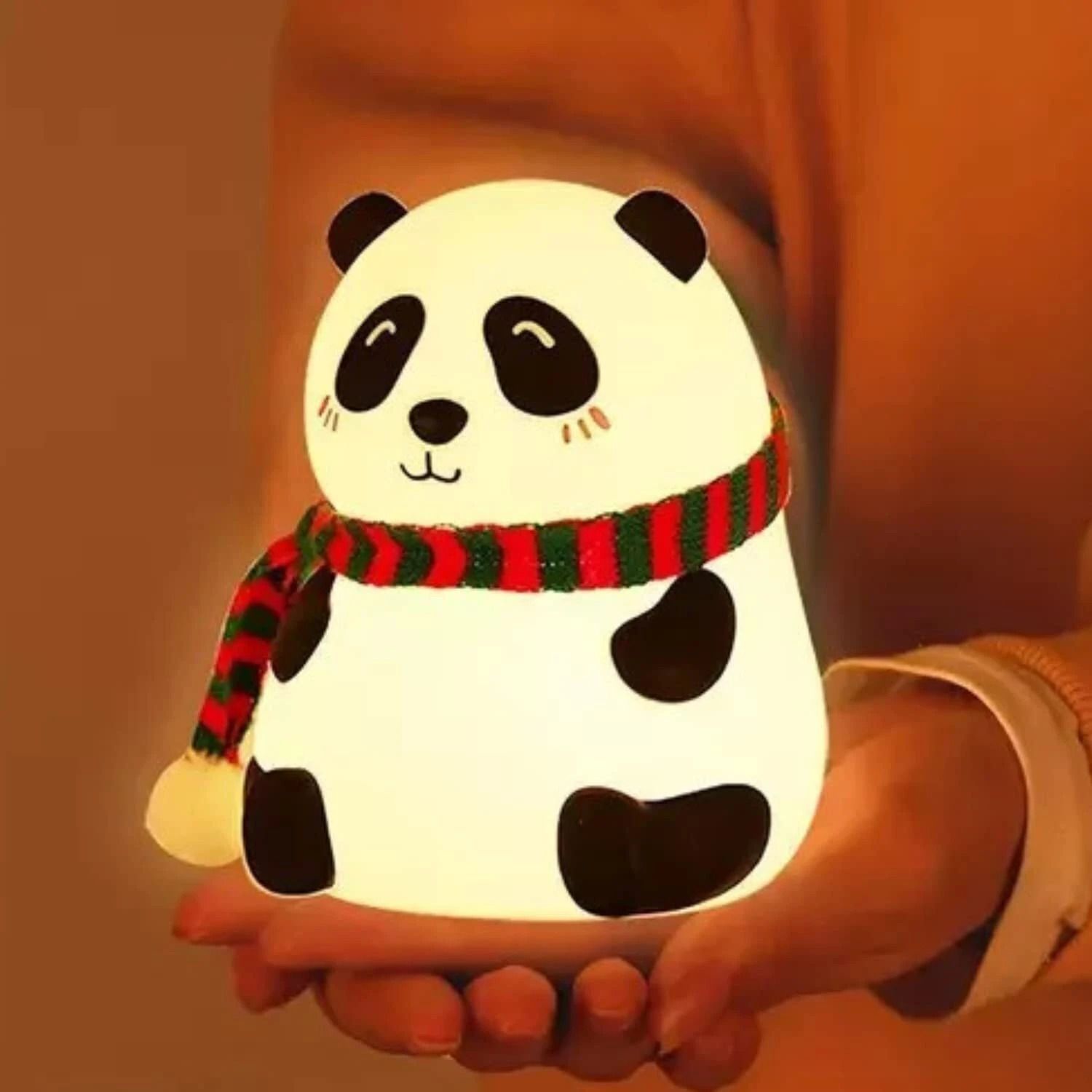 Cute Panda Lamp | Rechargeable 7-Color Light | Ideal Room Decor (14 cm) Table Lamp