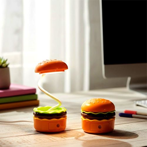 global reach Burger Design Table Lamp for Study, Bedroom & Gift Purposes Study Lamp-picture-21