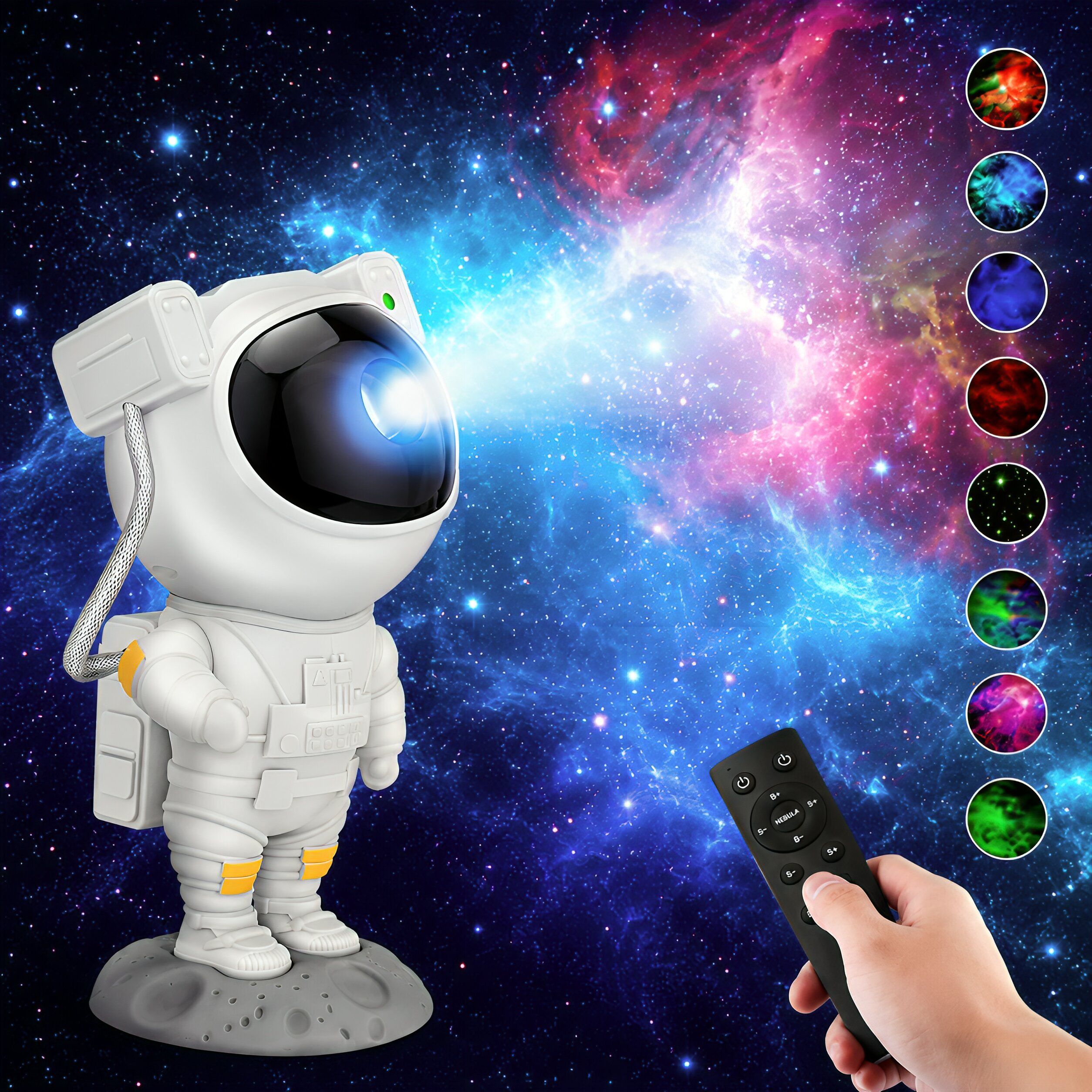 Galaxy Astronaut Space Star Projector Light Nebula 360, Adjustable Head Night Lamp-image-31
