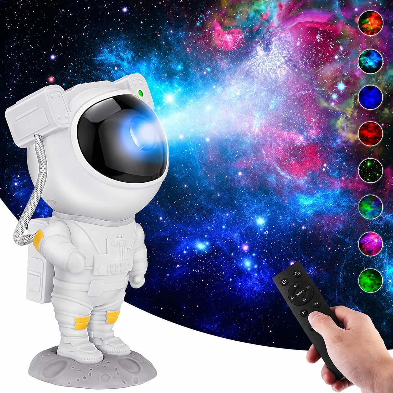 comfortinglives Astronaut Space Projector Night Light with Remote for Bedroom Decor Night Lamp-picture-3