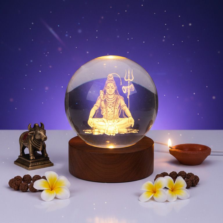aipom 3D Crystal LED Shiva Lamp | Gift for Navratri, Diwali & Decoration Night Lamp-picture-15