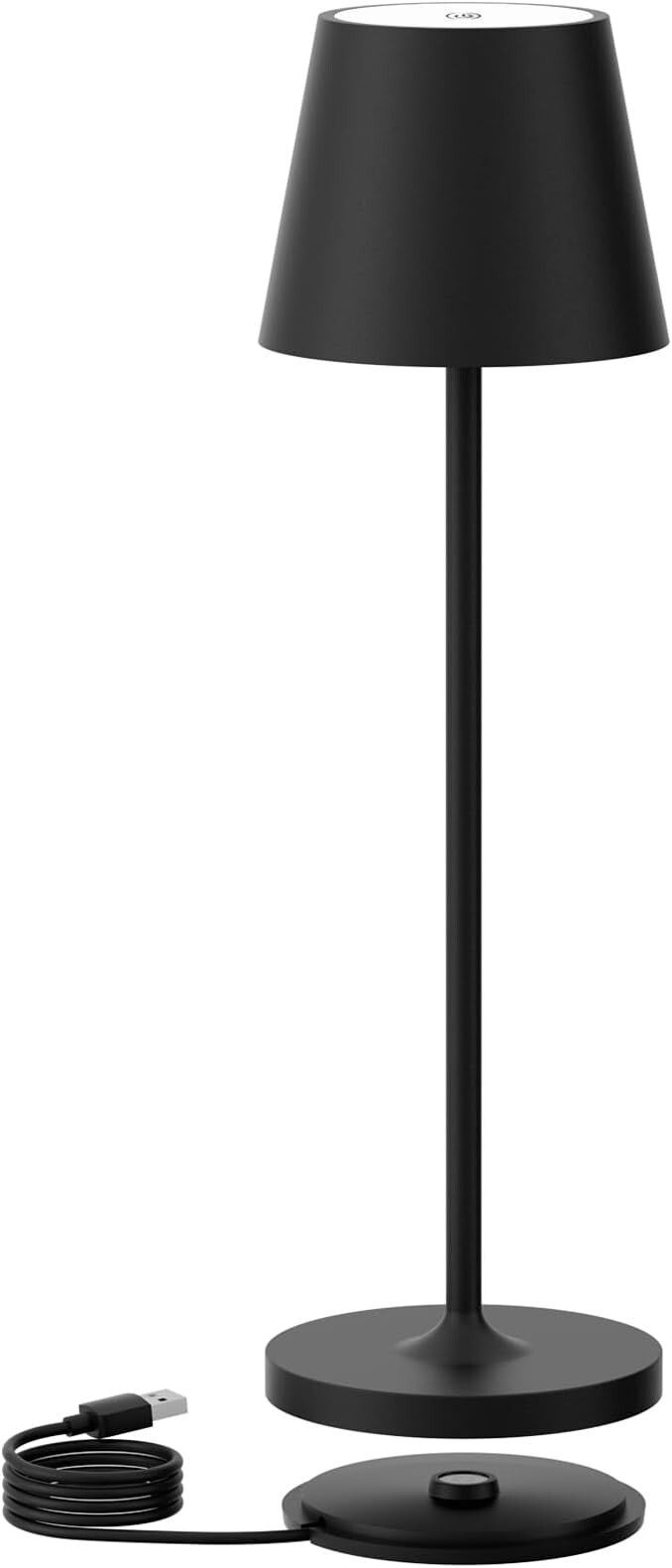 vorelia Aluminum Cordless Rechargeable LED Table Lamp Waterproof Dimmable Desk Light Study Lamp-picture-31