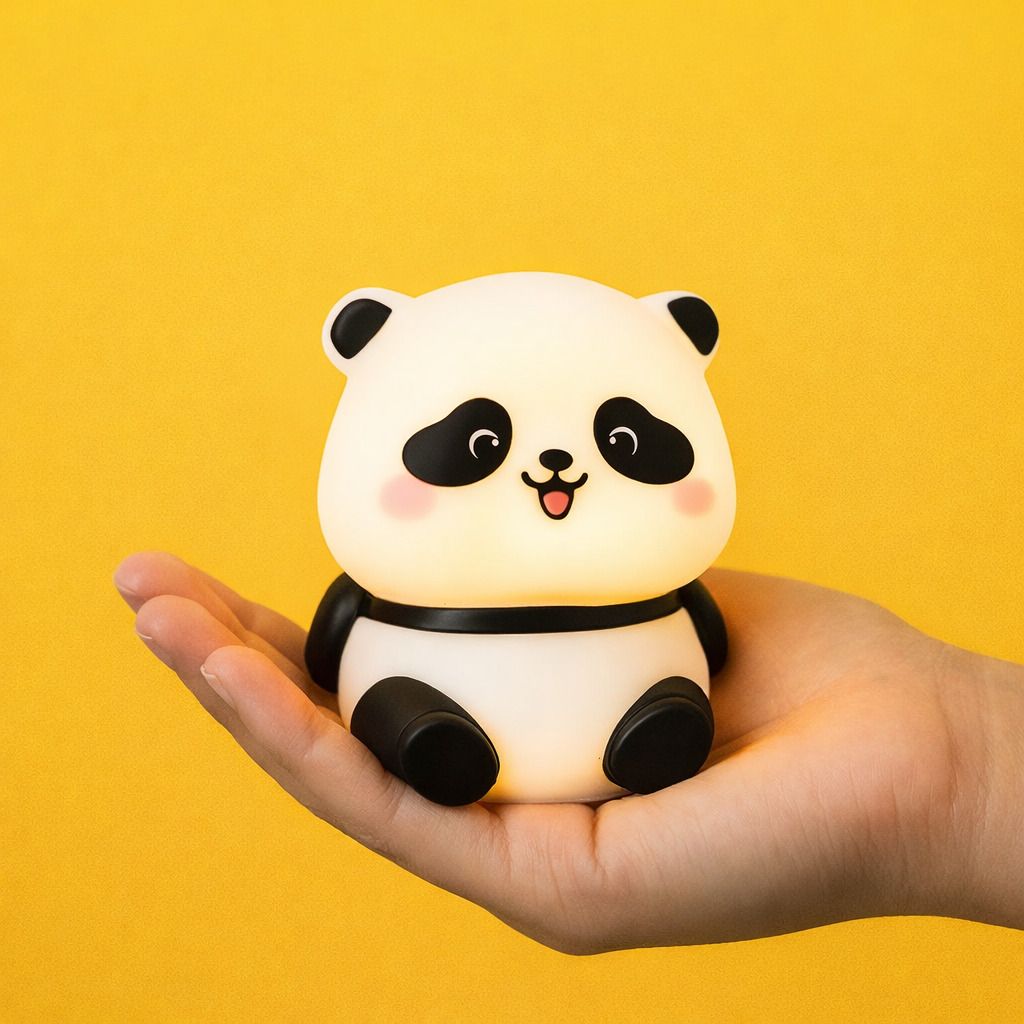 Panda Night Light for Kids Room Decor, Soft Silicone LED Lamp, Animal Table Lamp Night Lamp-image-43