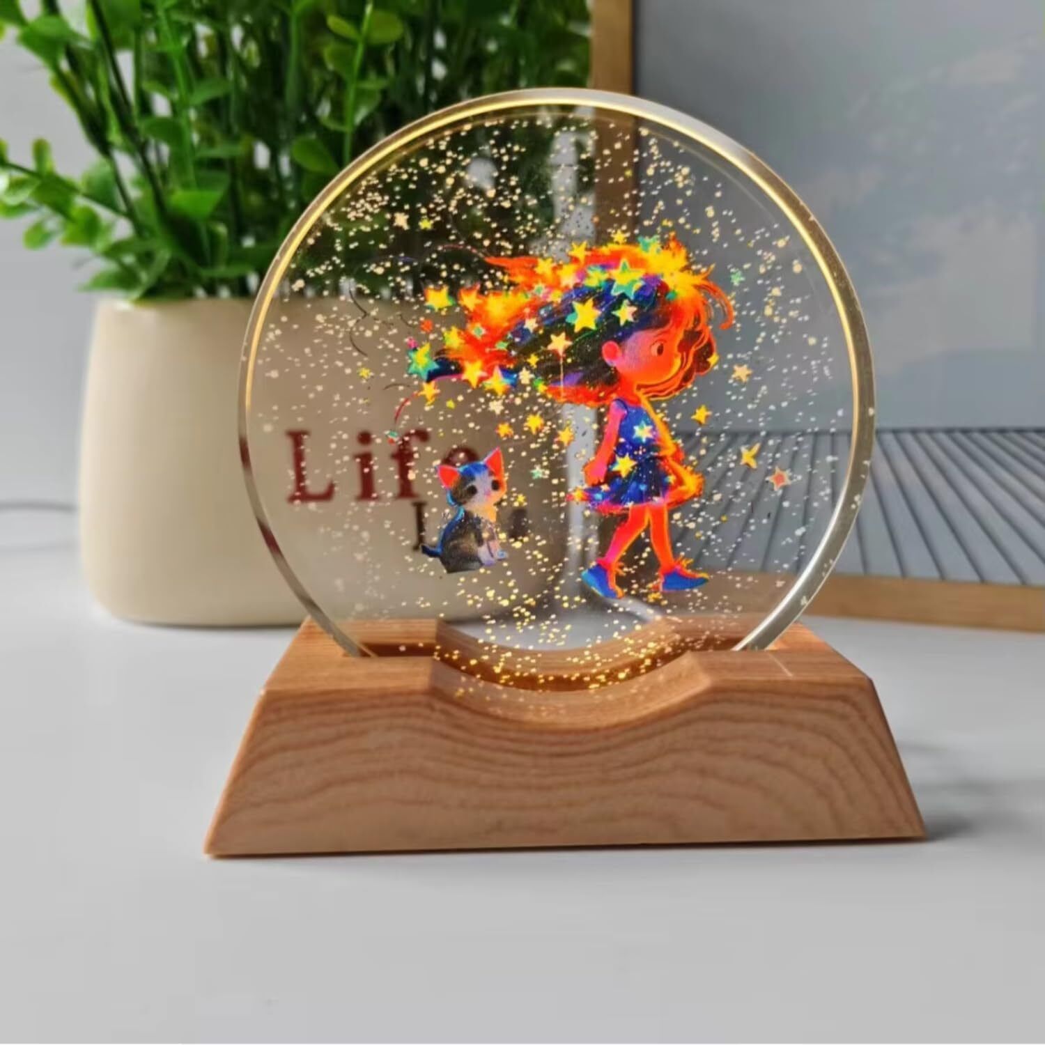 3D Creative Visualization LED Lamp with Wooden Base Night Light Decor Night Lamp-image-47