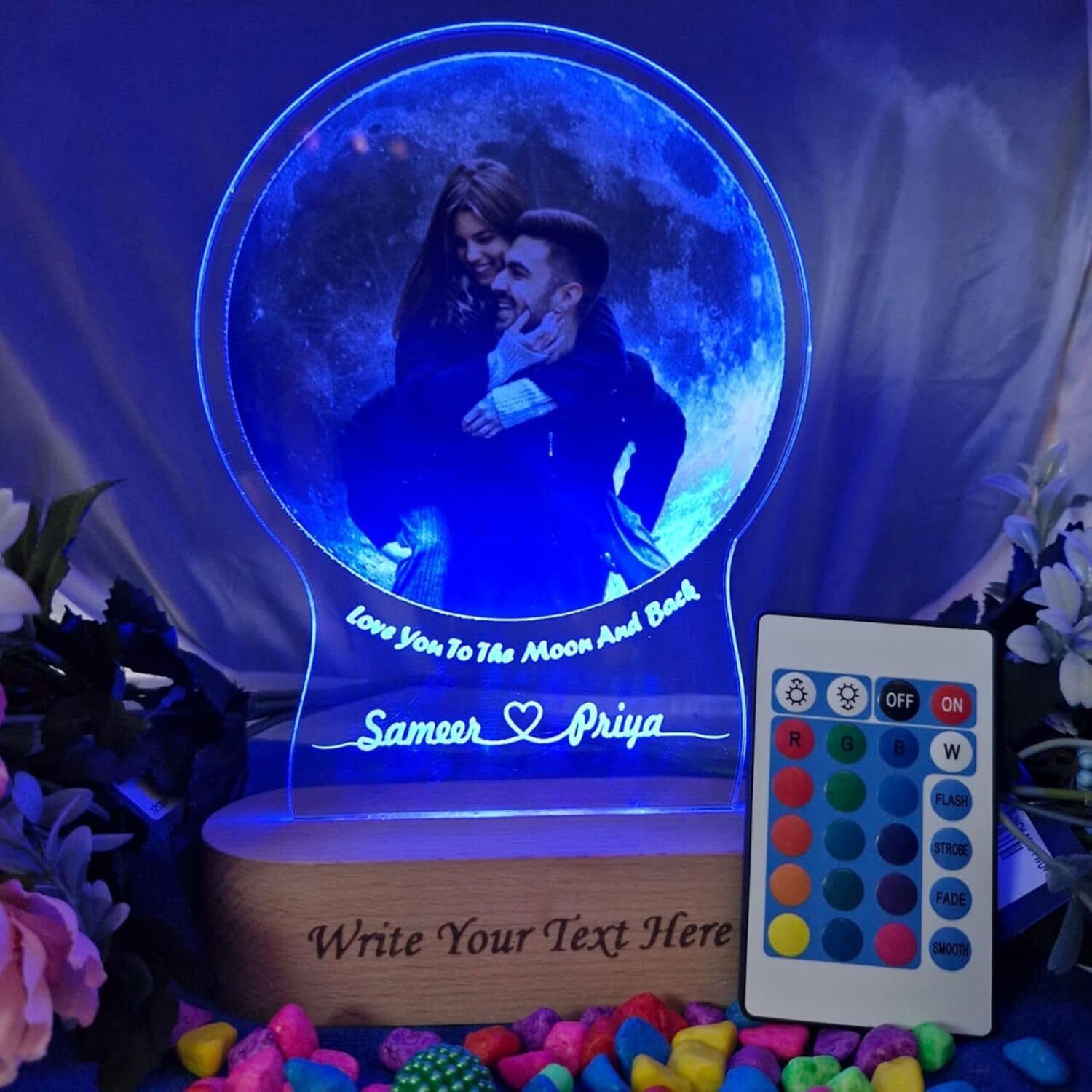 ishanvi enterprises 3D Led Lamp with personalised UV digital Printing Table Lamp Table Lamp-picture-24