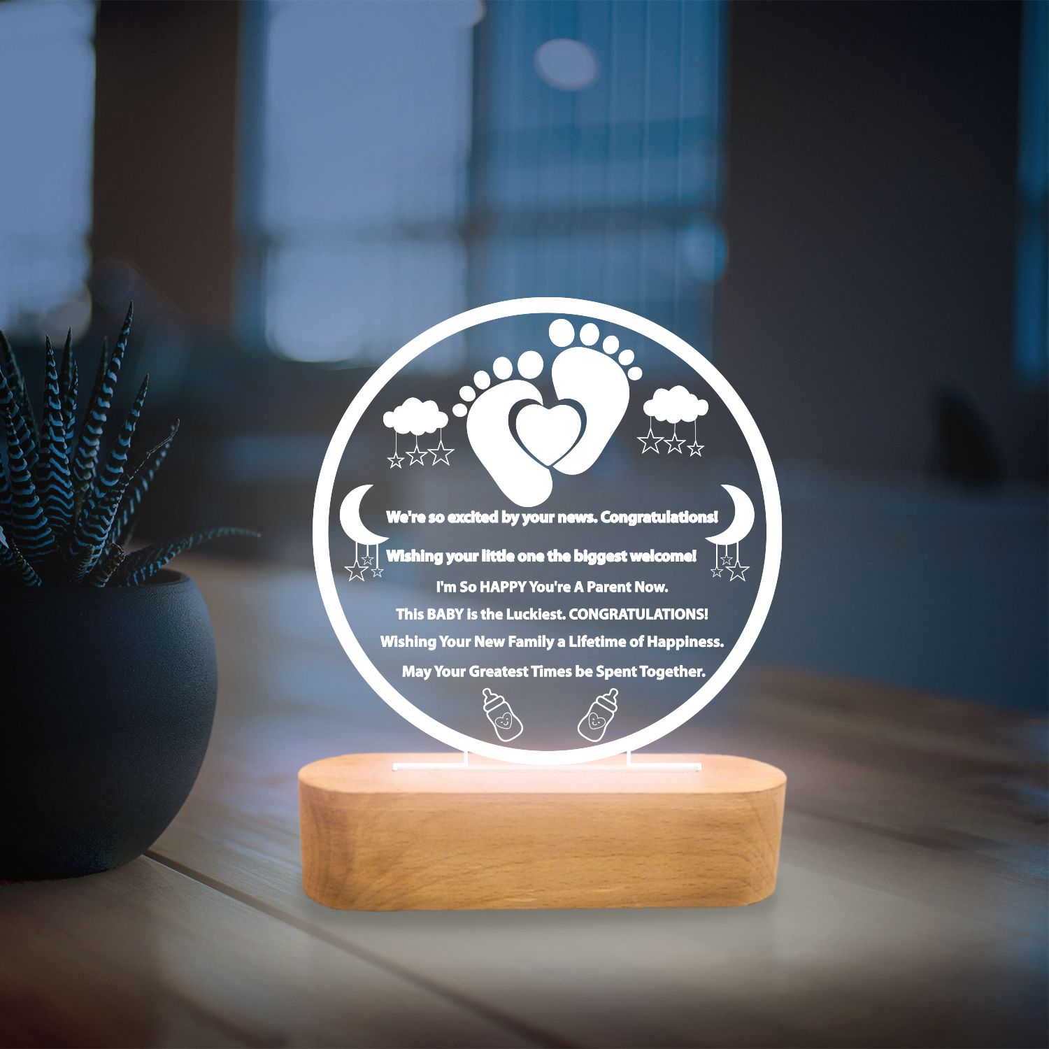 Congratulations Gift for Pregnancy | New Baby Coming Gift Table Lamp-image-7