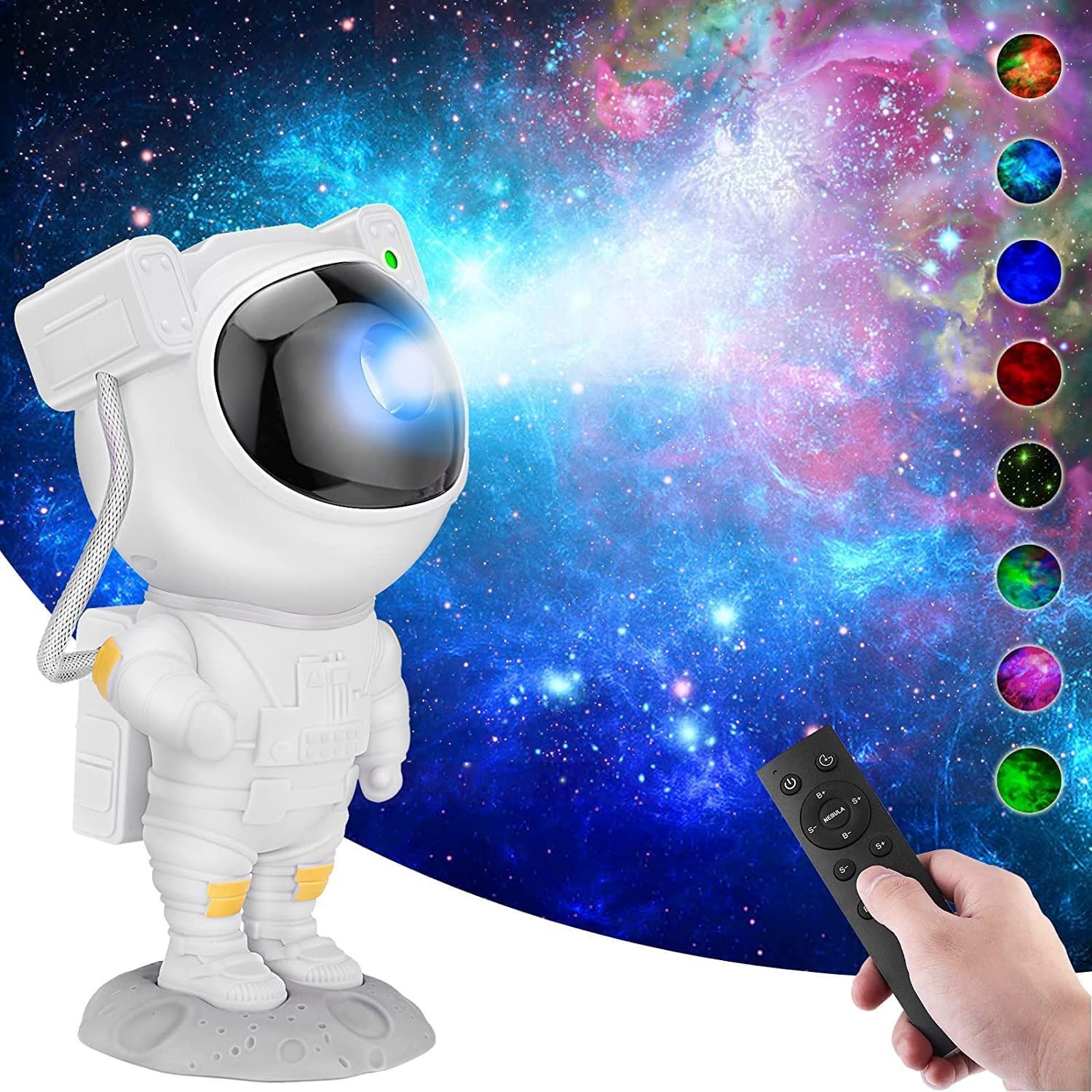 Galaxy Light Astronaut Space Star Projector Nebula 360? Adjustable Head Night Lamp