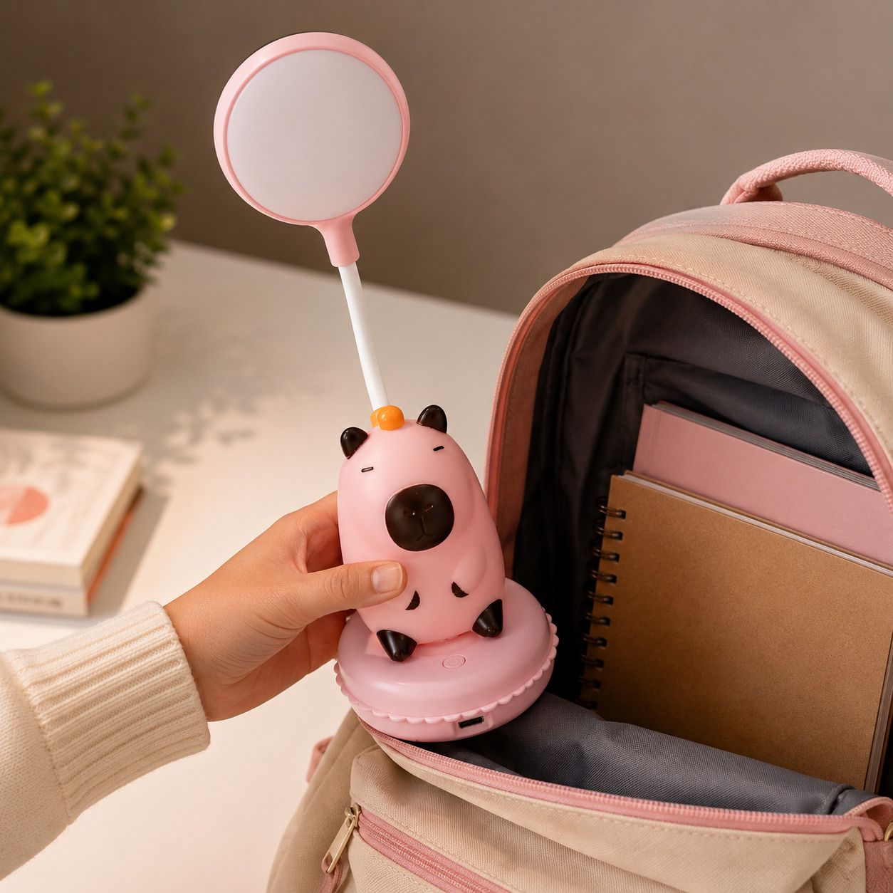 glosy Panda Study Lamp Rechargeable LED Table/ Night/Dimming Light 3 Mode Study Lamp-picture-38