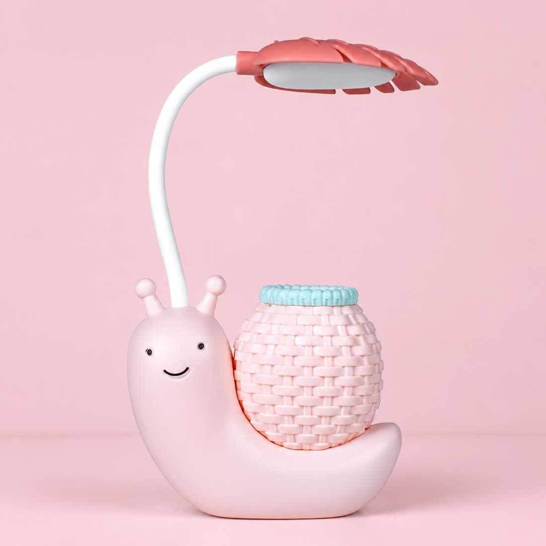 flenzy Snail Cartoon Pen Holder and USB Rechargeable Desk Lamp Study Lamp-picture-40