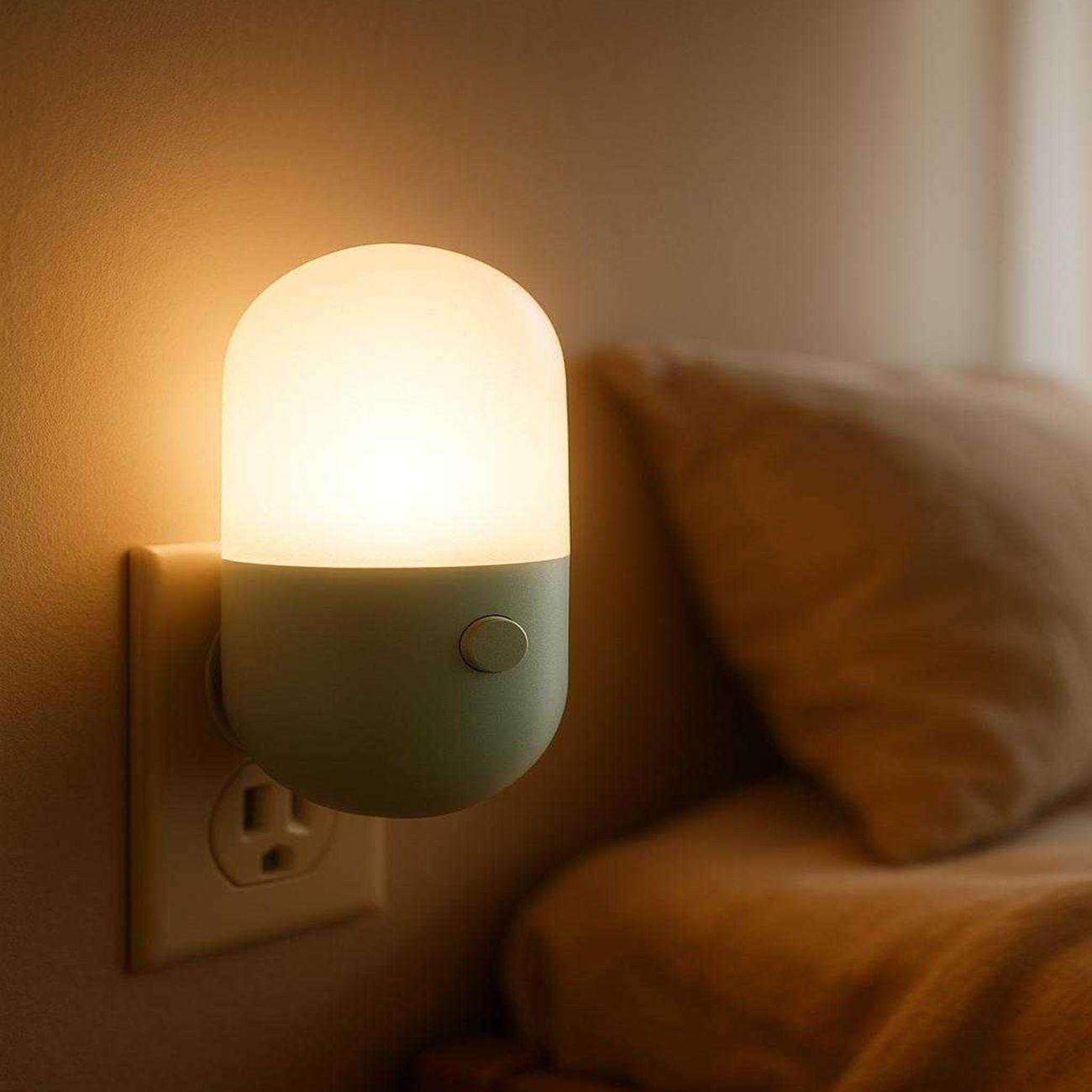 2 Color Light Changable Night Lamp for Room Plug in Night Light for Bedroom Night Lamp-image-13