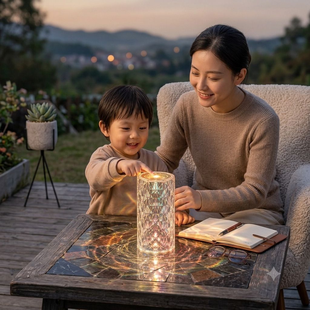 rminit USB Rechargeable Crystal Diamond Touch Table Lamp with 16 RGB Colors Table Lamp-picture-16