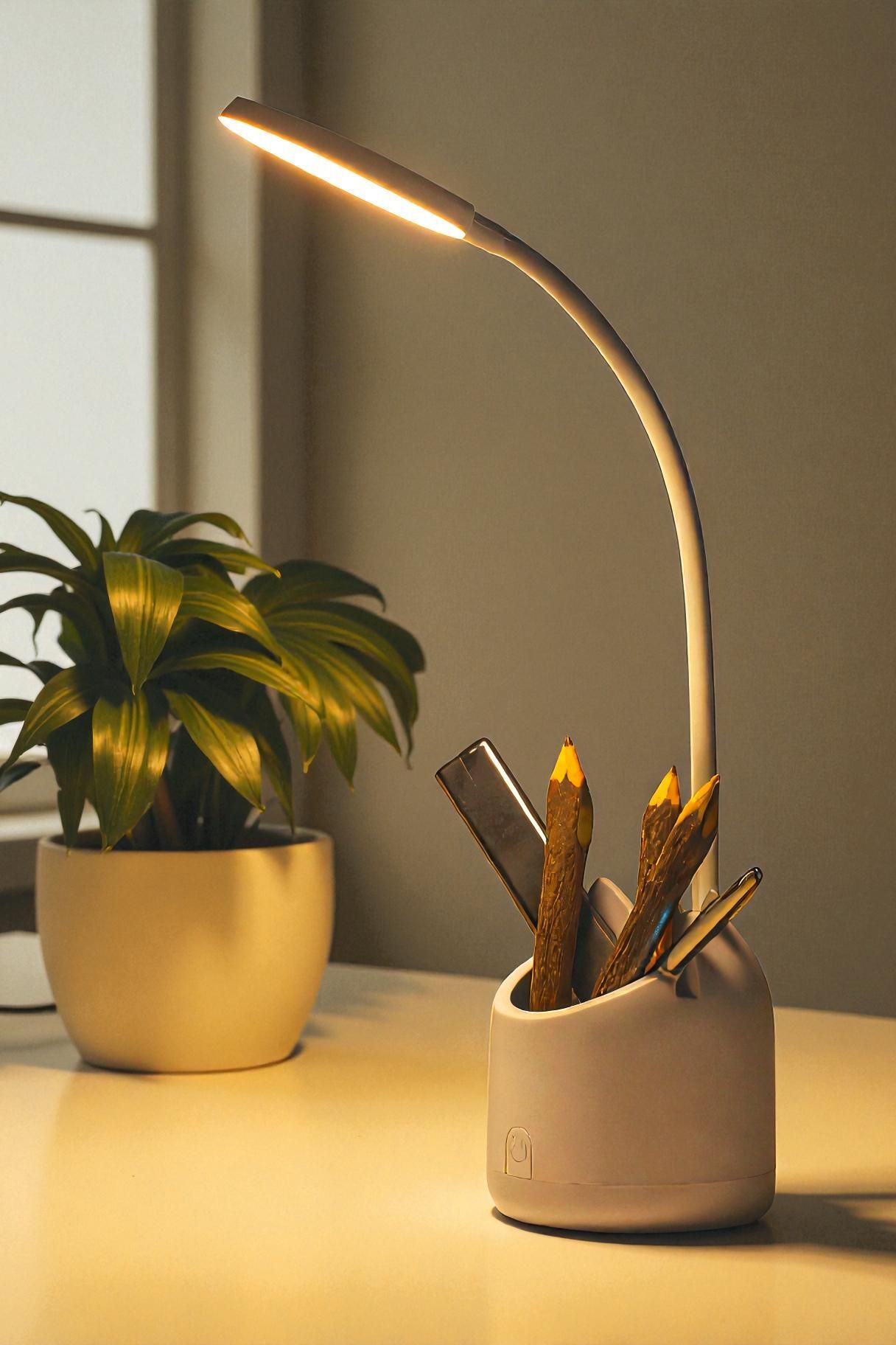 Flexible Gooseneck LED Rechargeable Study Lamp Touch Sensor with Holder Study Lamp-image-31