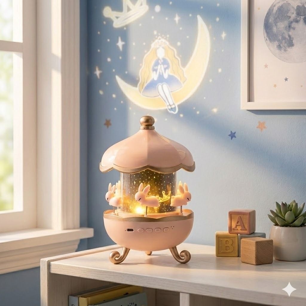 priyanshicorporation 360 Degree Rotating Rabbit Night Light Night Lamp-picture-38