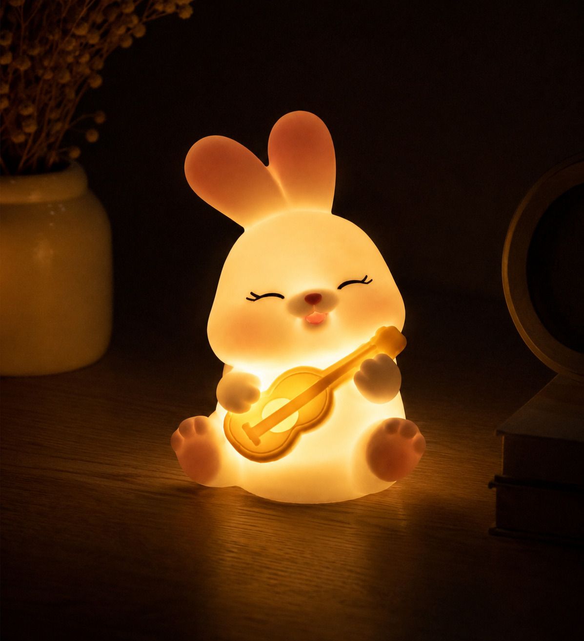 maharaja gift palace Cute Bunny Guitar LED Night Lamp Night Lamp-picture-13
