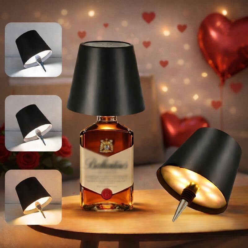 joyjay LED Wireless Bottle Light,3 Color Stepless Dimming Wine Bottle Lamp Table Lamp-picture-15