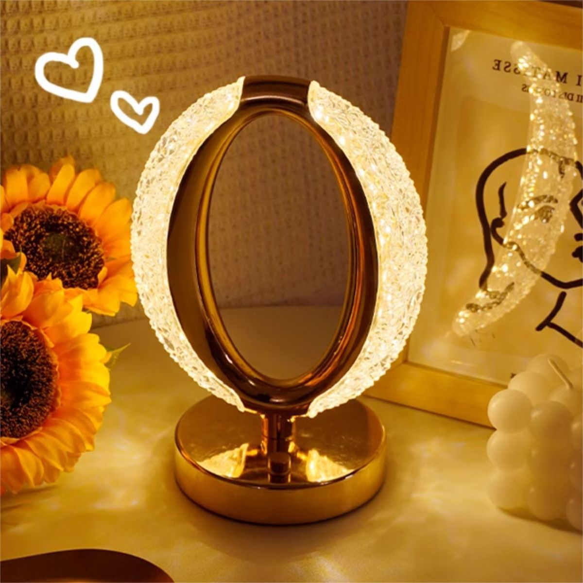 Crystal Oval LED Table Lamp Bedside Lamp for Bedroom Living Room Home Decor Table Lamp-image-44