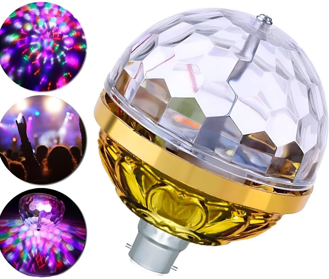 atulux Glowing Night Golden Jumbo Bulb 360 Degree Rotating Disco Bulb Night Lamp-picture-43